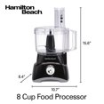 thumbnail image 2 of Hamilton Beach Food Processor and Vegetable Chopper for Slicing, Shredding, Mincing, and Puree, 8 Cup, Black, 2 of 8