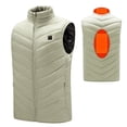 thumbnail image 2 of Mens Winter Fashion Casual Solid Color Warm Heating Vest Coat, 2 of 5