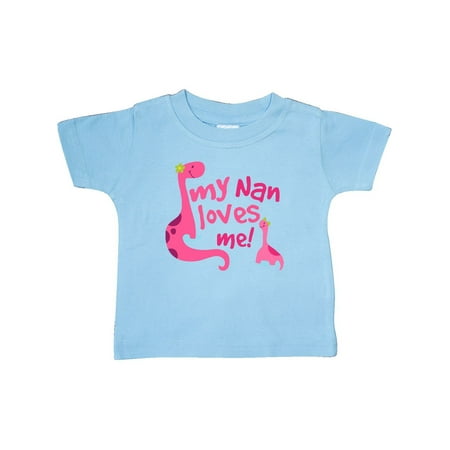 

Inktastic My Nana Loves Me Girl Dinosaur Gift Baby Girl T-Shirt