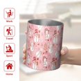 thumbnail image 5 of 12oz Coffee Tumblers Pink Christmas Snowman Pattern Stainless Steel Vacuum Insulated Travel Tumbler Coffee Cups Mug with Lid and Straw with Cleaning Brush for Cold & Hot Drinks, 5 of 5