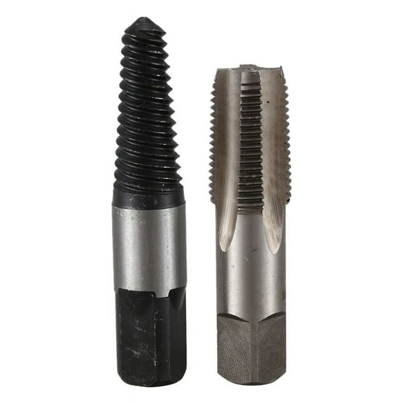 2Pcs 1/2 Inch Screw Extractor Water Pipe Broken Pipe Extractor Water Pipe Thread Repair Tap Set