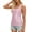 #309-Pink, variant on ICHUANYI Women Round Neck Sequin Top Strape Top Going Out Party Outfits Fashionable Temperament Top
