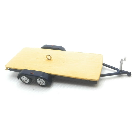 Christmas Ornament for Flatbed Trailer Car Hauler Blue Beige