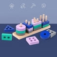thumbnail image 1 of Rompecabezas De Juguetes Para Clasificador De Formas Bloques Geométricos Preescolares Juegos De Apilamiento Para Baoblaze clasificador de formas para niños pequeños, 1 of 8