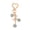 Blue, variant on Keychain Pendant Rhinestones Inlaid Flower Imitation Pearls Charm Key Chain Zinc Alloy Key Ring Backpack Accessory