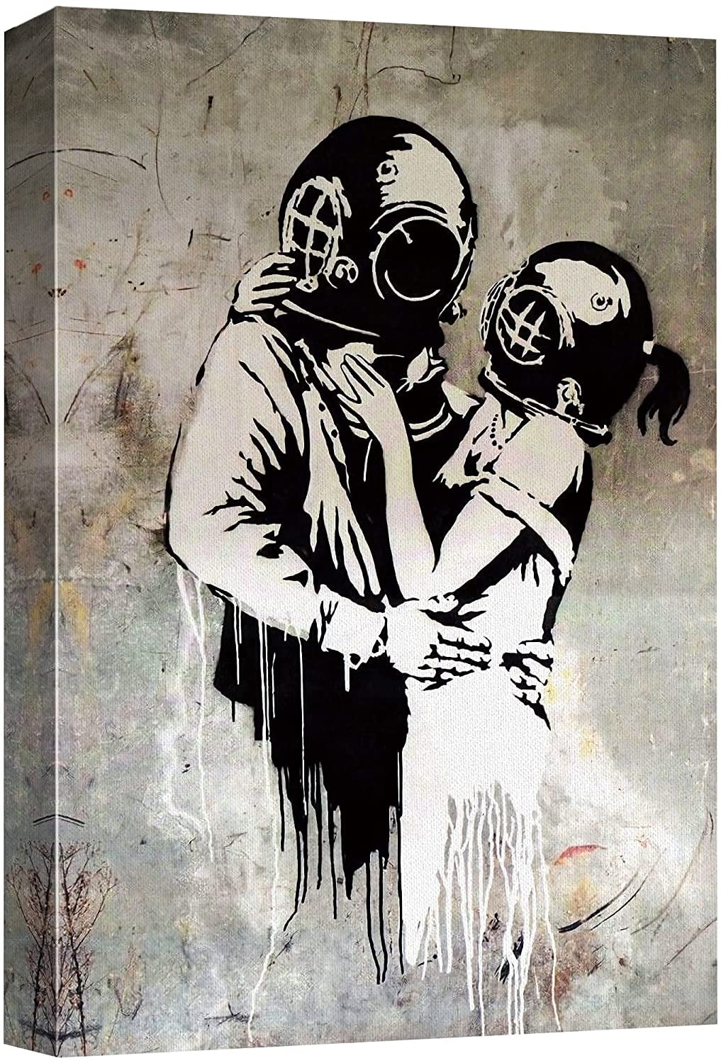 wall26 Framed Canvas Print Wall Art Banksy British Artist Deep Sea