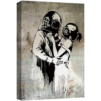 wall26 Framed Canvas Print Wall Art Banksy British Artist Deep Sea