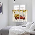 thumbnail image 3 of Sunflower Truck Kitchen Curtains Window Panels, Elegant Yellow Floral Summer Botanical Insulated Window Treatment Curtain, Grommet Curtains for Bedroom/Living Room/Bathroom, 2 Piece 52"Wx63"L, 3 of 8