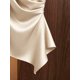 thumbnail image 4 of Blusa Asimétrica De Satén Albaricoque Con Lazo En Hombro, 4 of 29