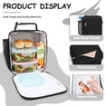 thumbnail image 3 of GYEUKHAM Kids Insulated Lunch Box, Mini Cooler Thermal Meal Bag with Buckle & Mesh Side Pocket, Back to School Tote for Girls & Boys,Black, 3 of 8