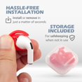 thumbnail image 3 of Insten 3 Pairs Ear Hooks Compatible with AirPods Pro 2019 Earbuds, Anti-Lost EarHooks Accessories, Comfortable Soft Silicone Covers, with Storage Box (Not Fit in Charging Case) Red, 3 of 10