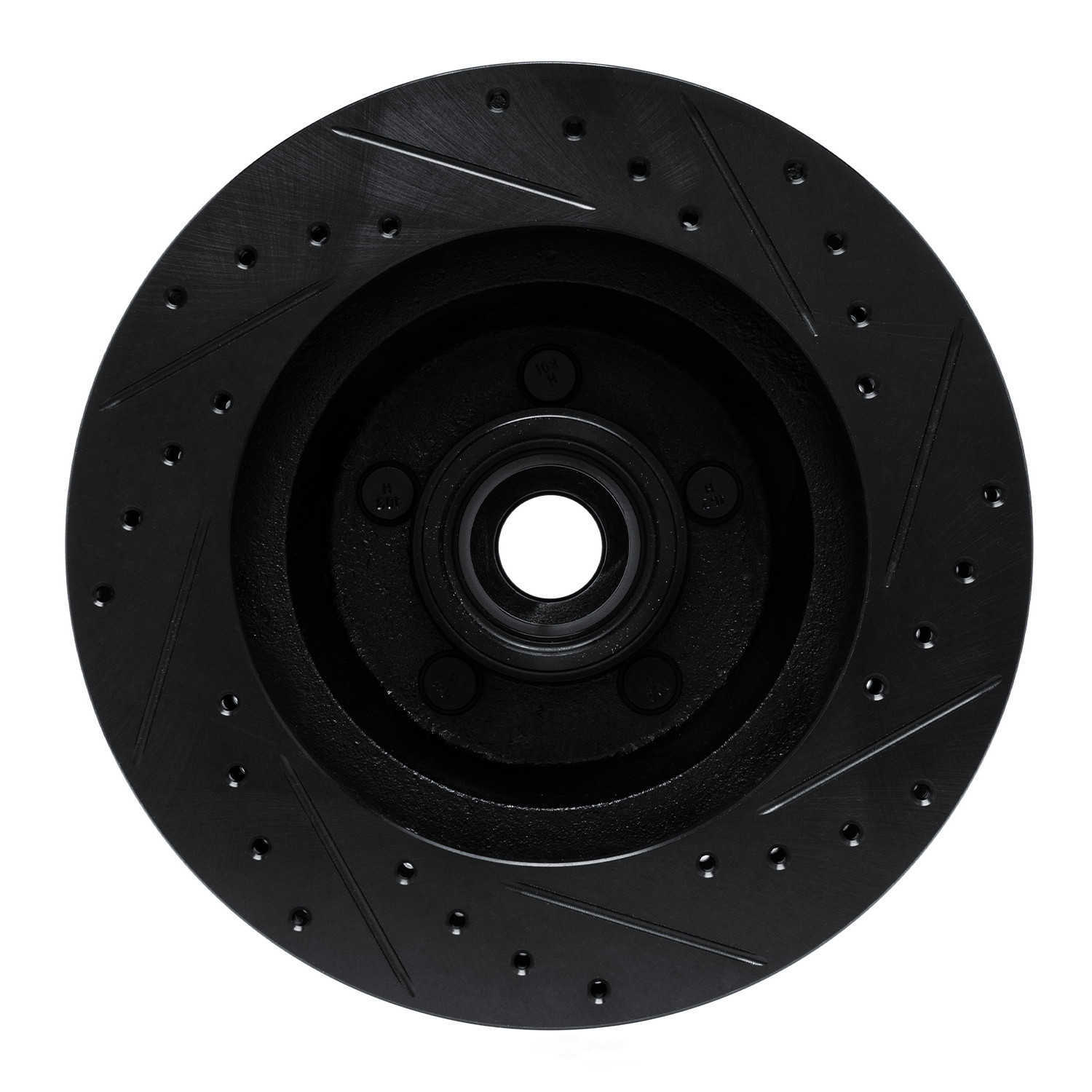 Dynamic Friction Company 633-39027L DFC Brake Rotor - Drilled And Slotted - Black