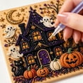 thumbnail image 7 of Halloween Diamond Art Kit for Fall Home Decor Vintage Witch House Pumpkin Ghost Wall Hanging 5D DIY Beaded Painting Kit for Adults Complete Set, 7 of 7