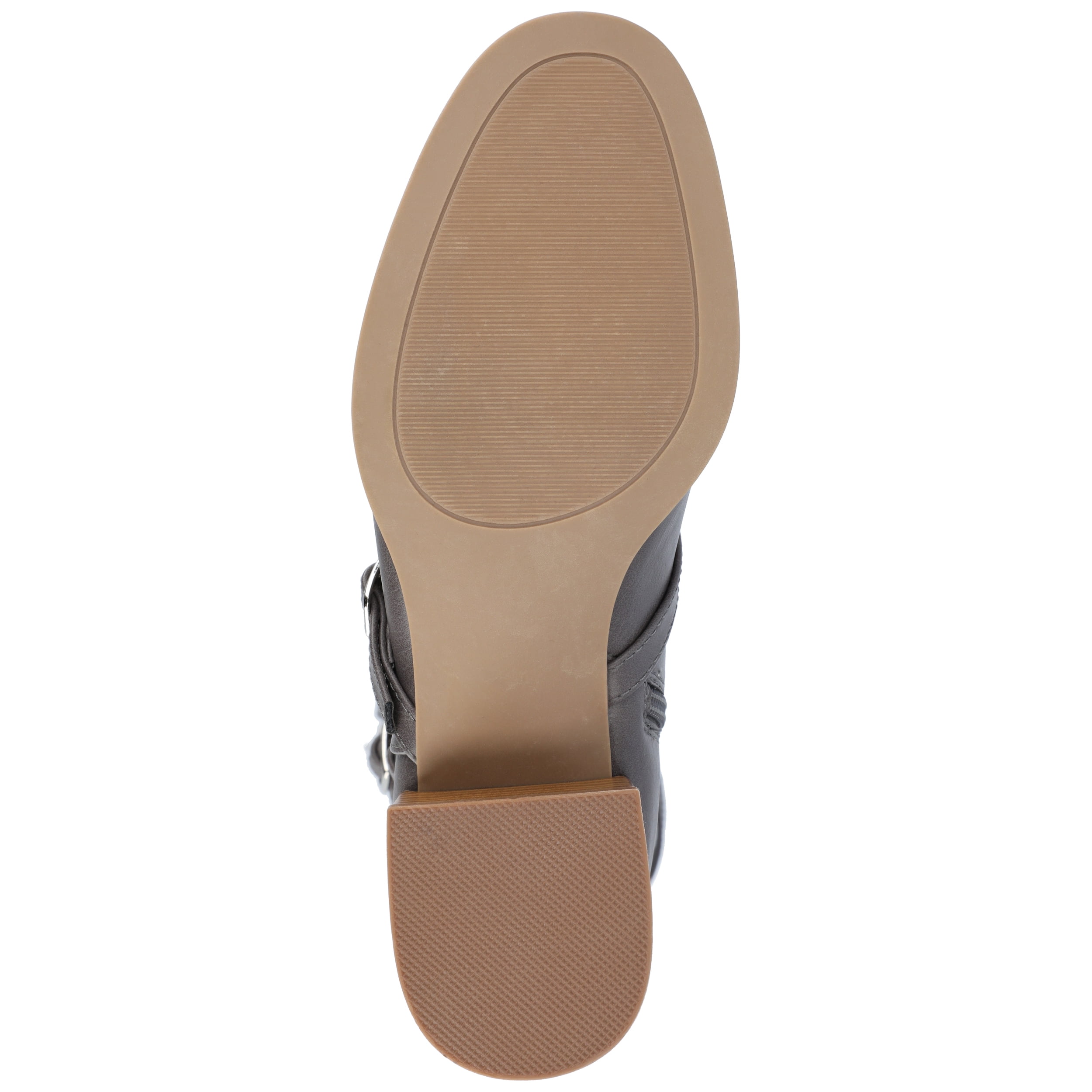 Journee Womens Elettra Stacked Block Heel Round Toe Boots