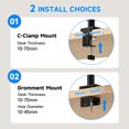 thumbnail image 3 of ﻿ TAVR Furniture Dual Monitor Desk Mount Arm fo r13-35 in Screens, Security Lock Freestanding Full-Motion Monitor Mount, 3 of 9
