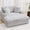 Light Gray, variant on Oversized Chaise Lounge Sofa Chair with Storage Ottoman, Convertible Upholstered Sleeper Loveseat with Wood Frame, Plush Cloud Sofa Bed with Pillows for Living Room & Bedroom, Gray