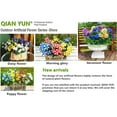 thumbnail image 4 of A set of 12 Vibrant UV Resistant Artificial Pansies - Long-Lasting, Realistic, and Versatile All-Season Plastic Faux Flowers for Indoor & Outdoor Decor White/Purple/Blue/Yellow, 4 of 5