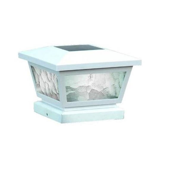 Classy Caps  WHITE FAIRMONT SOLAR POST CAP 5X5-4X4-3.5X3.5 - White