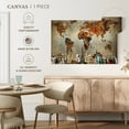 thumbnail image 5 of Elephant Stock Rusty World Map Wall Art - Horizontal Canvas Wall Art - Living Room Wall Decor - Map Canvas - Orange And Beige Decor - 39" x 26", 5 of 8