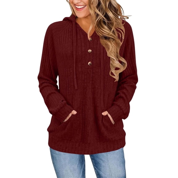BUIGTTKLOP Womens Sweaters Fashion Hoodies Long Sleeve Tops Casual Sweatshirts Fall Outfits Pullovers 2026