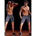 thumbnail image 6 of NELEUS Men's Performance Compression Shorts Athletic Workout Underwear 3 Pack,Black+Gray+Blue,US Size L, 6 of 8