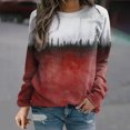 thumbnail image 2 of Chandail à Manches Longues pour Femmes Mode Femmes Imprimé Manches Longues Confortable Respirant Col Rond, 2 of 6