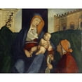thumbnail image 3 of Pier Maria Pennacchi 18x15 Black Modern Framed Museum Art Print Titled - The Virgin with the Child and a Believer (1506-07), 3 of 5