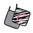 thumbnail image 2 of Carolines Treasures CJ1037-CPTHD Letter C Initial Zebra Stripe and Pink Pair of Pot Holders, 7.5HX7.5W, multicolor, 2 of 2