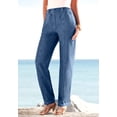 thumbnail image 6 of Roaman's Women's Plus Size Tall Plus Size Easy-Wear Straight Leg Jean, 6 of 6