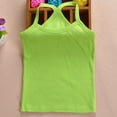 thumbnail image 5 of Efsteb Kids Girls Cute Solid Color Loose Casual Summer Round Neck Tank Tops Comfy Sleeveless T Shirts Tee Shirt(Green,6 Years ), 5 of 6