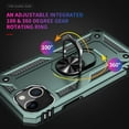 thumbnail image 4 of Phone Case for iPhone 14 Plus Case, [ Military Grade ] Shock-Absorption Bumper Cover iPhone 14 Plus Anti-Scratch Case with Ring Car Mount Kickstand for iPhone 14 Plus 6.7" - Teal, 4 of 12