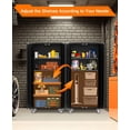 thumbnail image 7 of Huisuilinss Metal Garage Storage Cabinet with Wheels,72" H Metal Storage Cabinet with 4 Adjustable Shelves,Steel Rolling Cabinet with Locking Door for Home, School, Office, Garage, 7 of 7