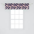 thumbnail image 2 of Ambesonne Floral Window Valance, Dog Rose Pastel Pink Flower, 54" X 12", Rose Lime Green Indigo, 2 of 3