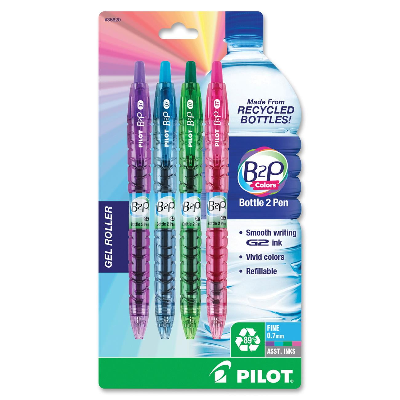 Pilot Bottle to Pen (B2P) B2P BeGreen Fine Point Gel Pens, 4 / Pack (Quantity)