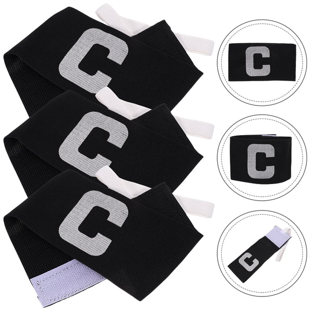3pcs Elastic Soccer Captain Armbands Adjustable Captain Bands Soccer Rugby Basketball Player Bands Team Sports Accessories