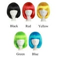 thumbnail image 2 of Multiple Color Full Wig Short Fashion Bob Wig Synthetic Hair Short Straight Hair RED, 2 of 8