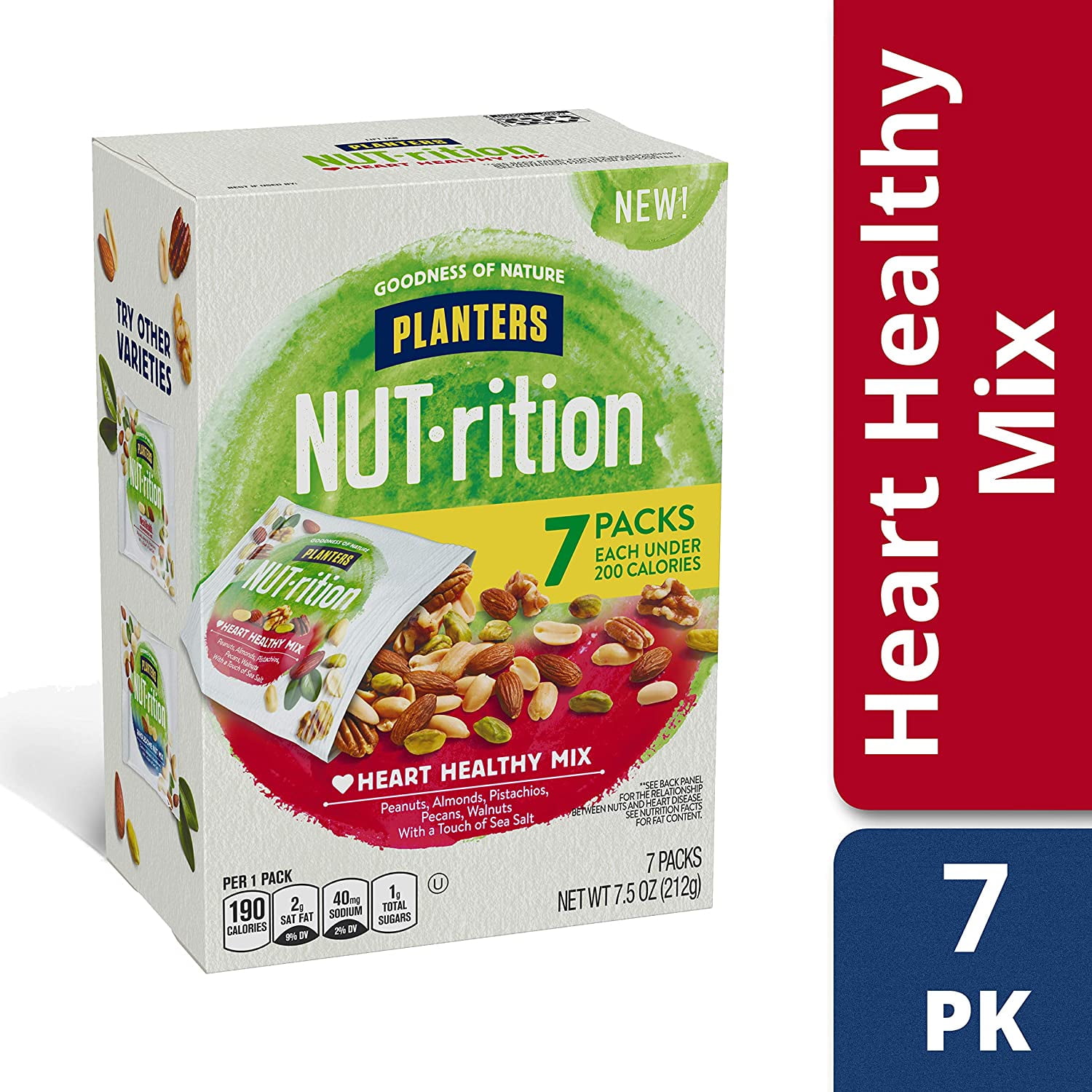1.5 Oz Individual Nut Packs PLANTERS NUT-rition Heart Healthy Mix - 12 ...