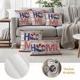 thumbnail image 6 of Independence Day Pillow Covers 2 Pack Blue Red HOME Eagle Stars Patriotic Wooden Pillowcase Waterproof Outdoor Throw Pillow Cover for Patio Garden Square Cushion 26”x26”, 6 of 9