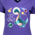 thumbnail image 4 of Inktastic I Need Some Space Dinosaur Astronaut with Stars and Planet Women's V-Neck T-Shirt, 4 of 5