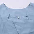 thumbnail image 6 of Tiqkatyck T Shirts for Women, Womens Long Sleeve Cotton Linen Blouse Loose Fit Casual V Neck Tops, Summer Tops for Women, Shirts for Women, Clearance Sales Today Deals Prime Light Blue, 6 of 9