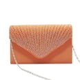 thumbnail image 1 of keepw Women Envelope Bag, Rectangular, Portable, Business Banquet Bridal Handbag, Orange, 1 Count, 1 of 6