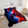 thumbnail image 3 of Gamer Gaming Duvet Insert Twin Size,Lightnings Gamepad Comforter Set,Video Games Down Comforter Teens Man,Modern Gamer room Decor 2 Pcs Bedding Set With 1 Pillowcase,Red Blue, 3 of 5