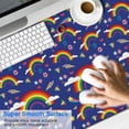 thumbnail image 2 of Long Mouse Pads for Desk,Dark Blue Rainbow Pattern Desk Mats on Top Of Desks, Desk Mouse Pad Extra Large with 3mm Non-Slip Base and Stitched Edge for Gaming,Office,Work,Home 47.3"x23.6", 2 of 6