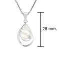thumbnail image 2 of Classic Teardrop Mother of Pearl Inlay .925 Sterling Silver Pendant Necklace, 2 of 6