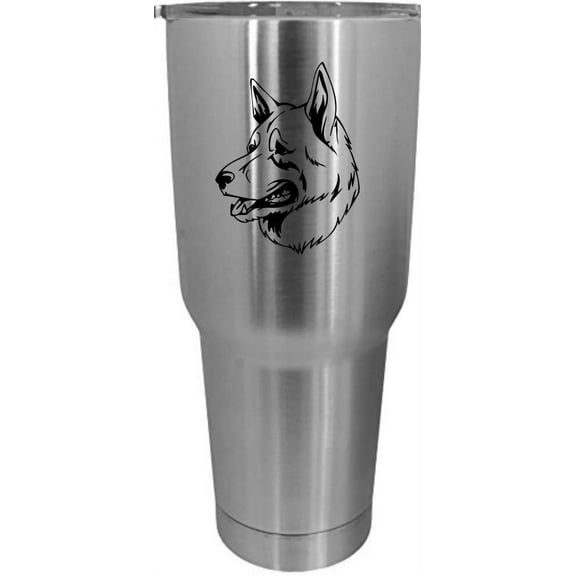 Norwegian Elkhound Alternate Dog Themed Etched 30oz Stainless Steel Tumbler