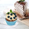 thumbnail image 1 of AURARMLET 100Pcs Paper Cupcake Dessert Displays Tray Silver High-end Design Rectangular Cake Board Rounds for Bakers, 1 of 8