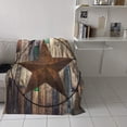 thumbnail image 4 of Western Texas Barn Star Super Soft Throw Blankets Rustic Wood Fluffy Fuzzy Flannel Bed Blanket Decorative for Farmhouse Home Sofa Couch Chair Living Bedroom, (50x60 inches), 4 of 6