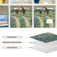 thumbnail image 4 of Yayeee Foldable Storage Basket for Shelves with Handles Set of 2 Waterproof Cloth Bins, Art Garden Scene, 4 of 7