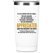 Employee Appreciation Gifts Tumbler Inspirational Gifts Water Bottle Double Wall Travel Coffee Mug Encouragement Stainless Steel Vacuum Insulated Thermal Cup for Women Colleague Birthday Christmas