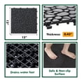 thumbnail image 6 of 60-Piece Interlocking Plastic Deck Flooring Tiles, Waterproof Textured Floor Covering for Patio or Balcony, Black, 6 of 10